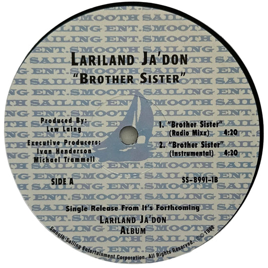 Lariland Ja'don ‎– Brother Sister + I Wish 12" R&B Swing / Modern Soul West Coast
