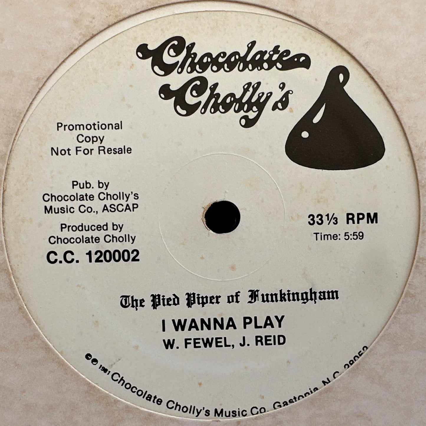 The Pied Piper Of Funkingham – I Wanna Play / Blow Some Funk This Way 12" Boogie Funk / Rap 1981