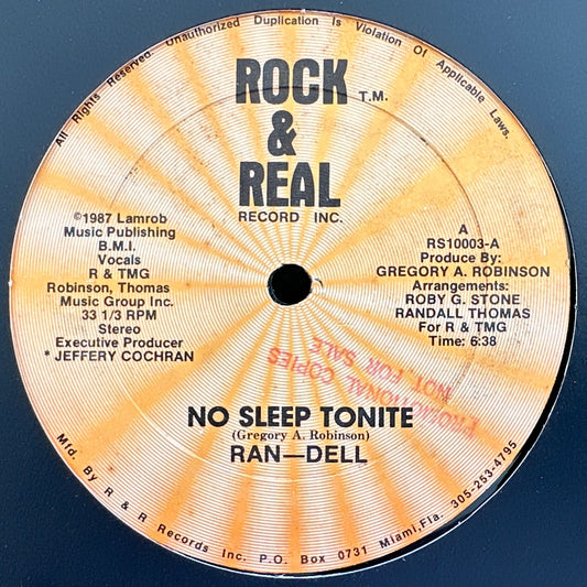 Ran-Dell – No Sleep Tonite 12" Modern Soul 1987