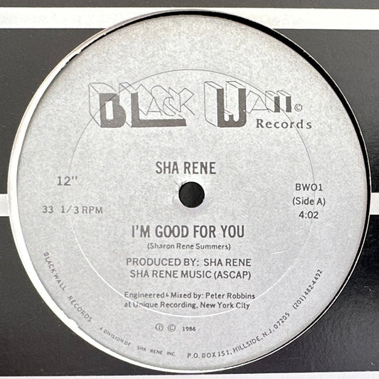 Sha Rene – I'm Good For You 12" Modern Soul 1988