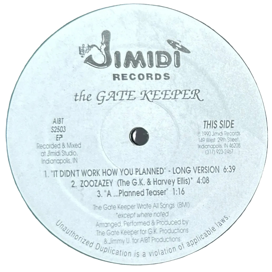 The Gate Keeper – It Didn't Work How You Planned 12" Modern Soul / Swing R&B 1990 Indie