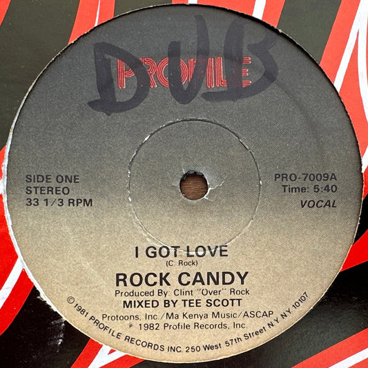 Rock Candy ‎– I Got Love 12" Disco Funk 1982