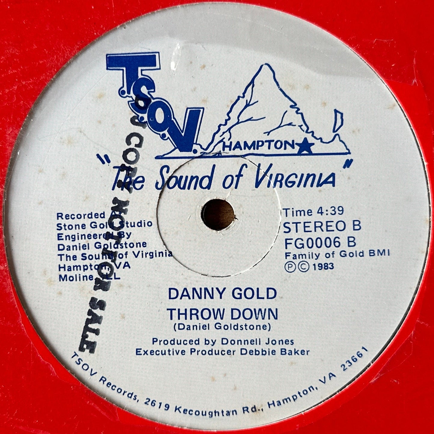 Danny Gold ‎– TSOV Groove 12" Disco Funk / Boogie 1983