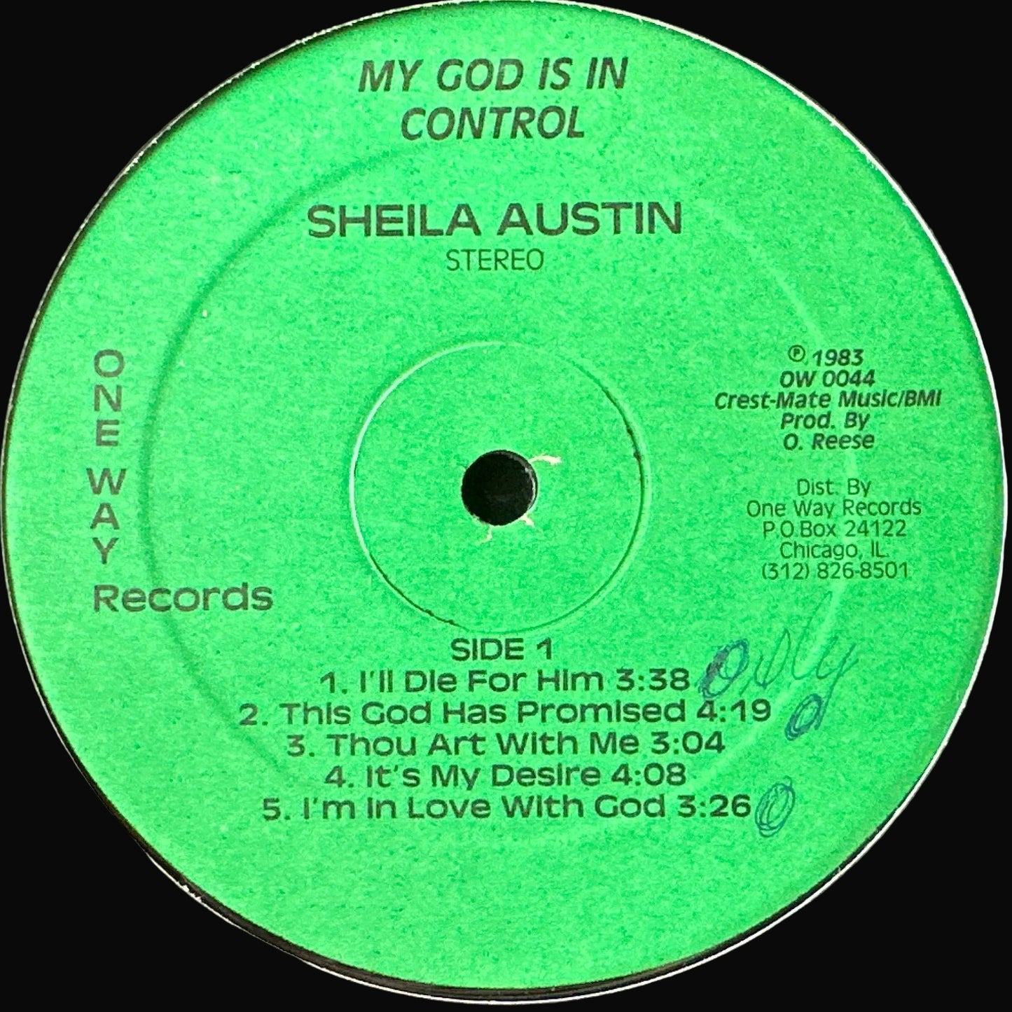 Shiela Austin – My God Is In Control LP Gospel / Modern Soul 1983 One Way