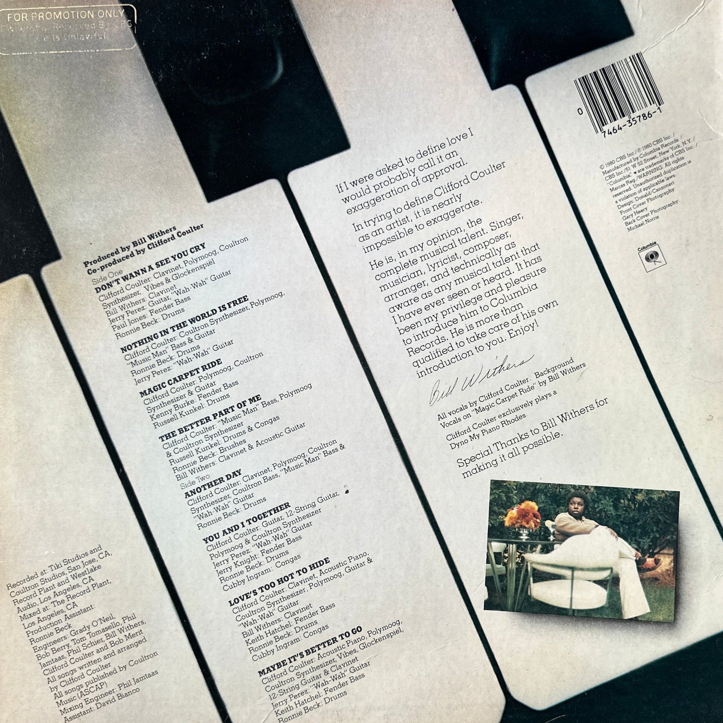 Clifford Coulter ‎– The Better Part Of Me LP Soul Funk / Jazz 1980