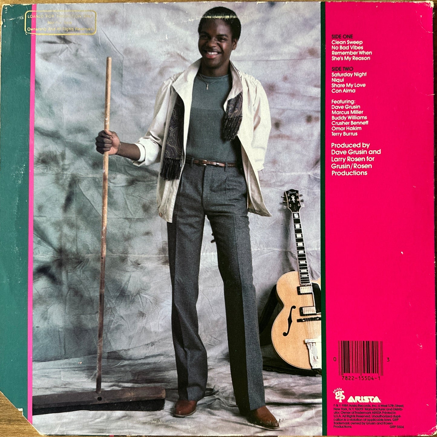Bobby Broom – Clean Sweep LP Soul Funk / Jazz Mellow Grooves 1981