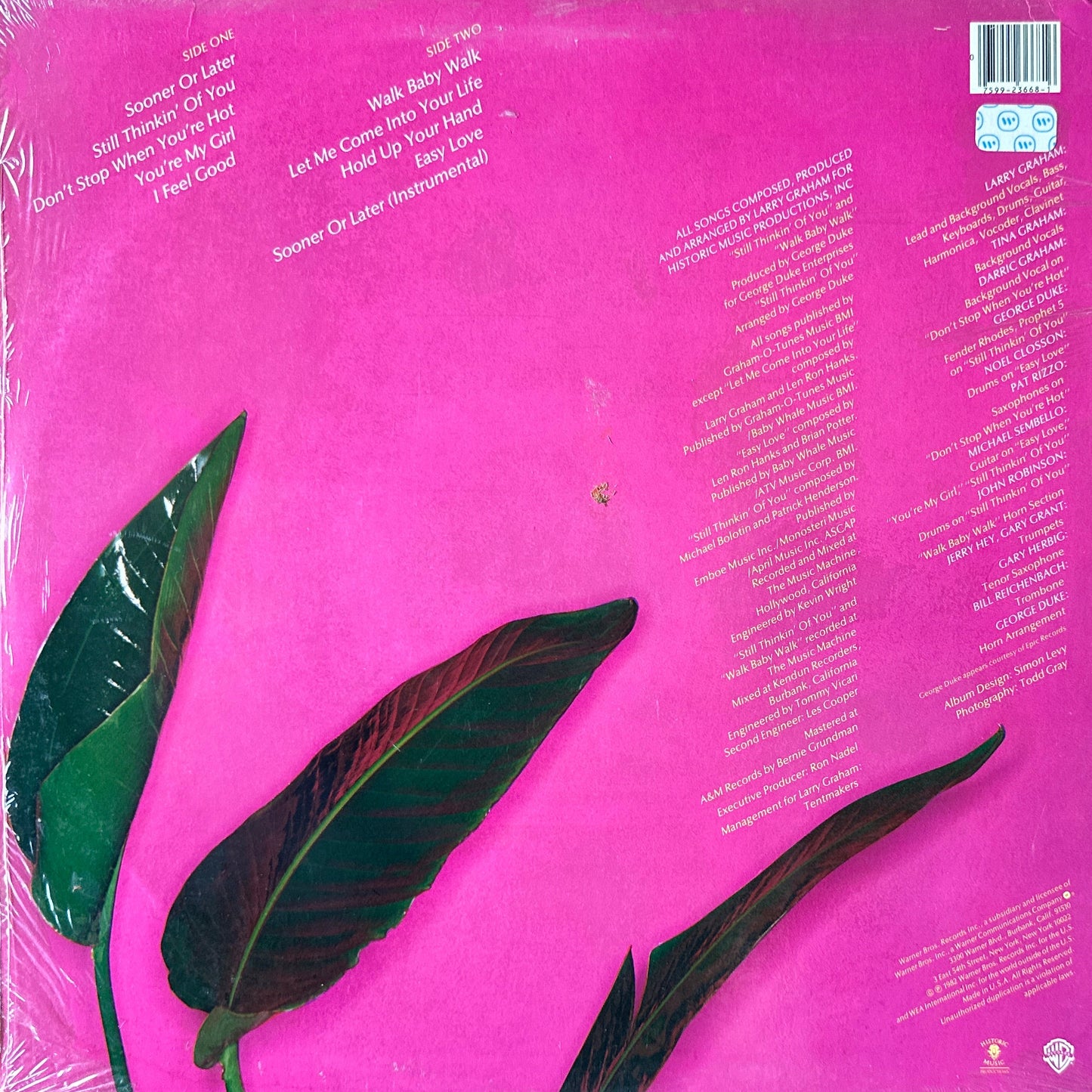 Larry Graham - Sooner Or Later LP Soul Funk / Mellow Grooves 1982