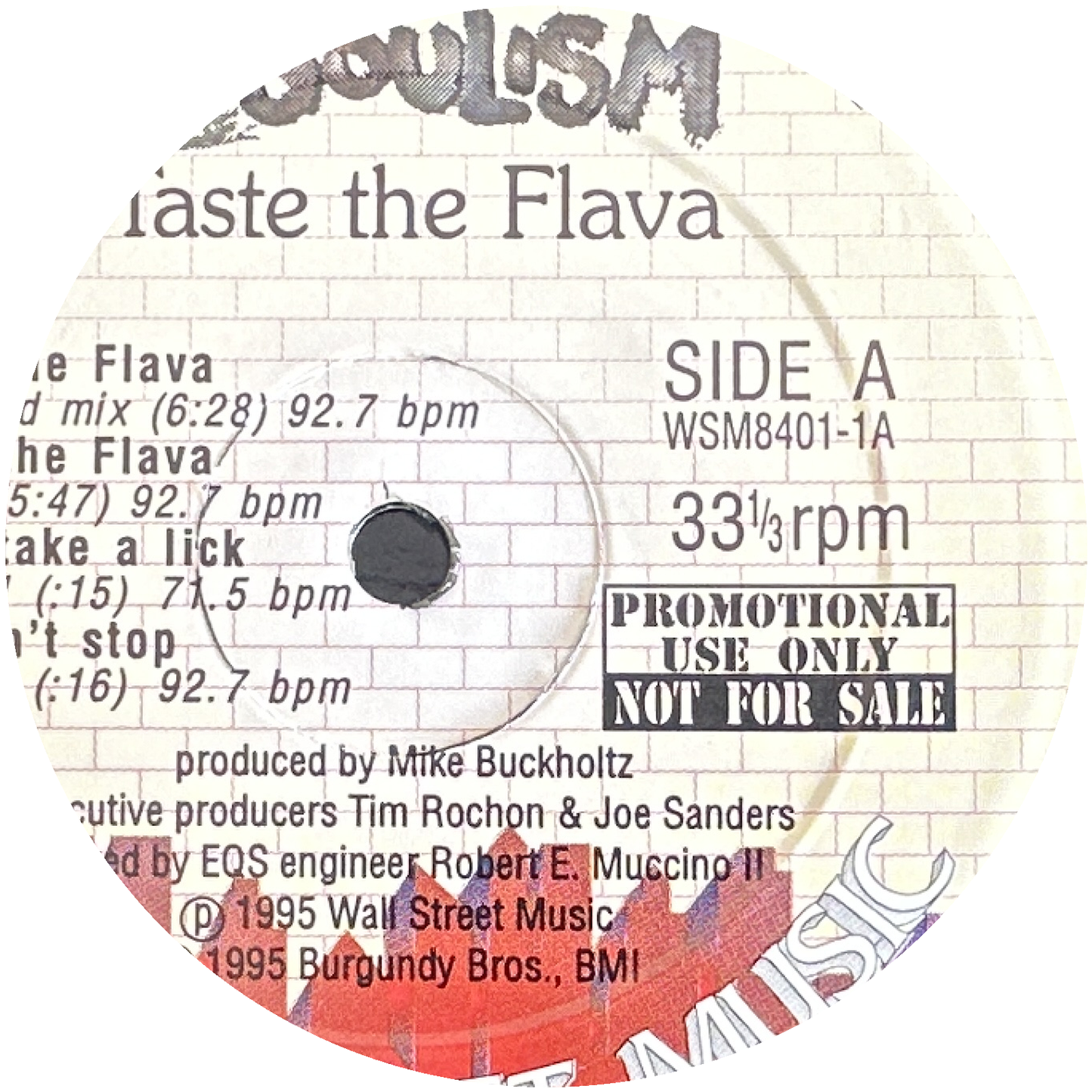 Soulism – Taste The Flava 12" G- Funk / Hip Hop Indie Rap 1995