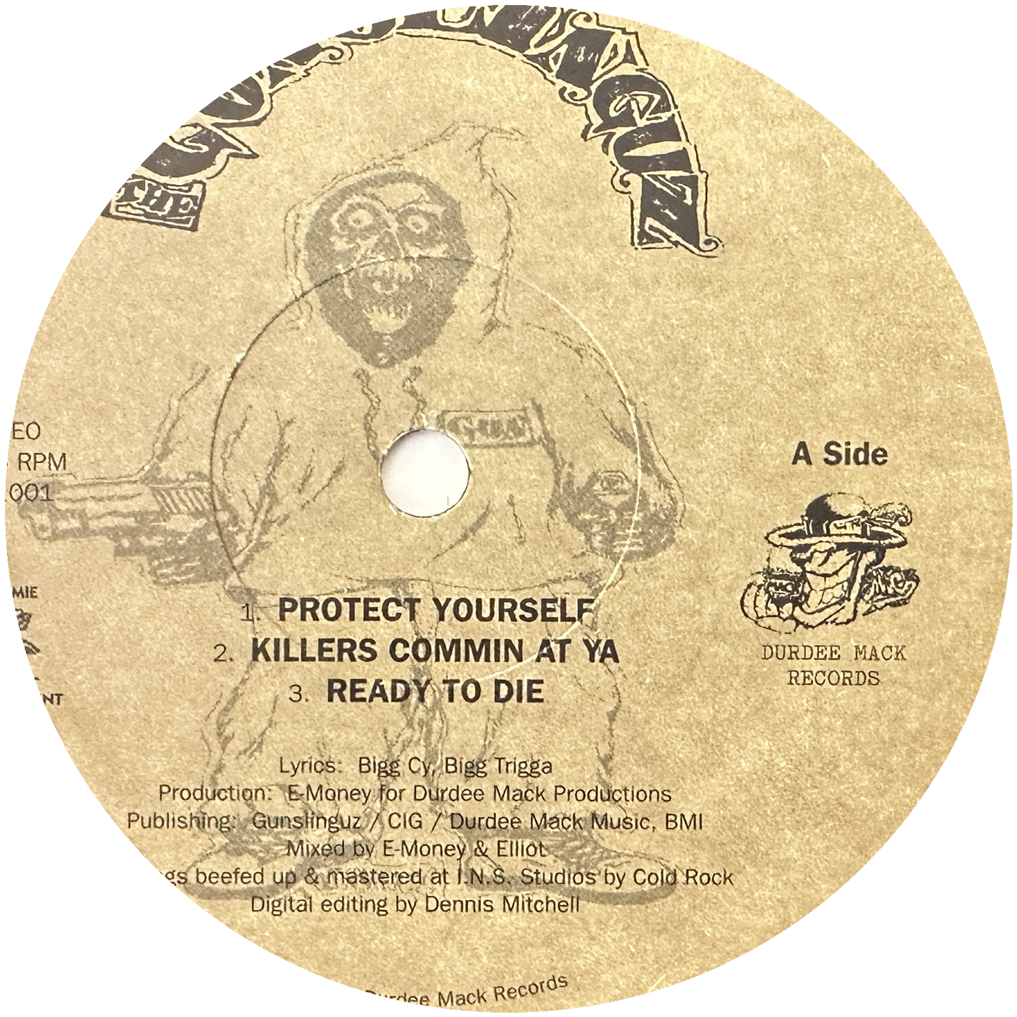 The Gunslinguz ‎– Protect Yourself / Killers Commin At Ya / Ready To Die 12"