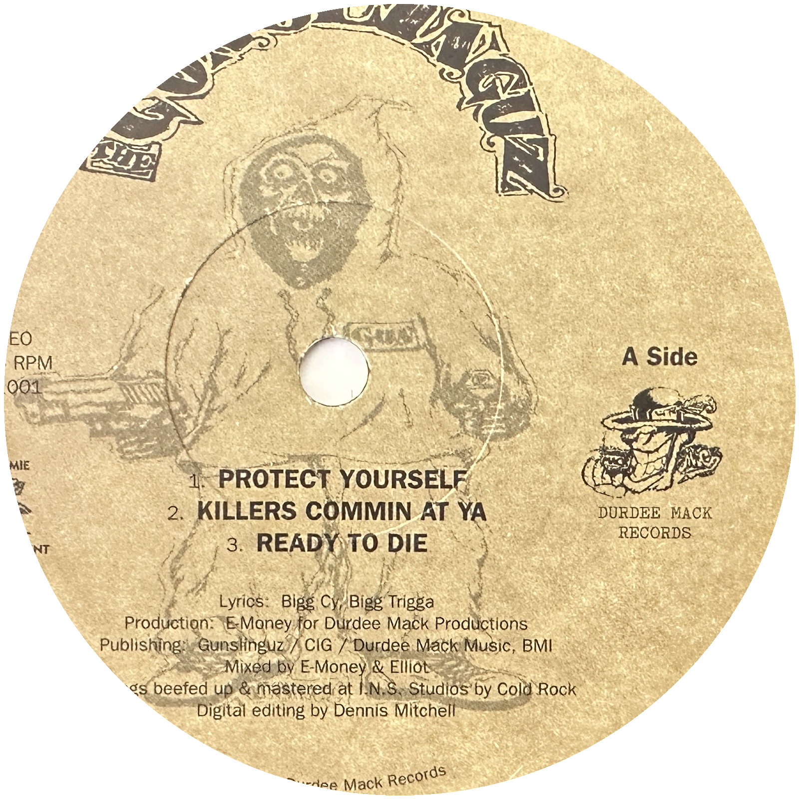 The Gunslinguz ‎– Protect Yourself / Killers Commin At Ya / Ready To Die 12" Indie / Random Rap