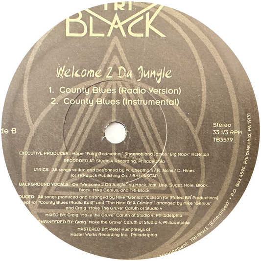 Tri-Black ‎– Welcome 2 Da Jungle 12" Random Rap / Hip Hop 1993 Tri-Black Records