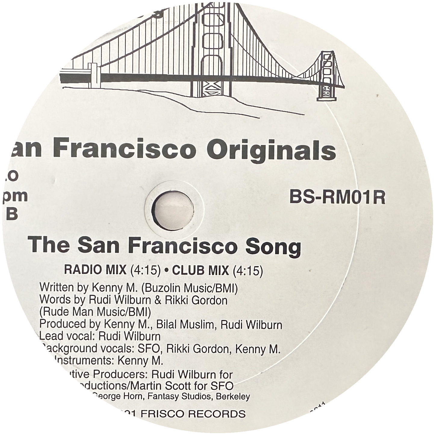 SFO San Francisco Originals ‎– The Love We Shared 12" R&B Swing 1991 Frisco Records