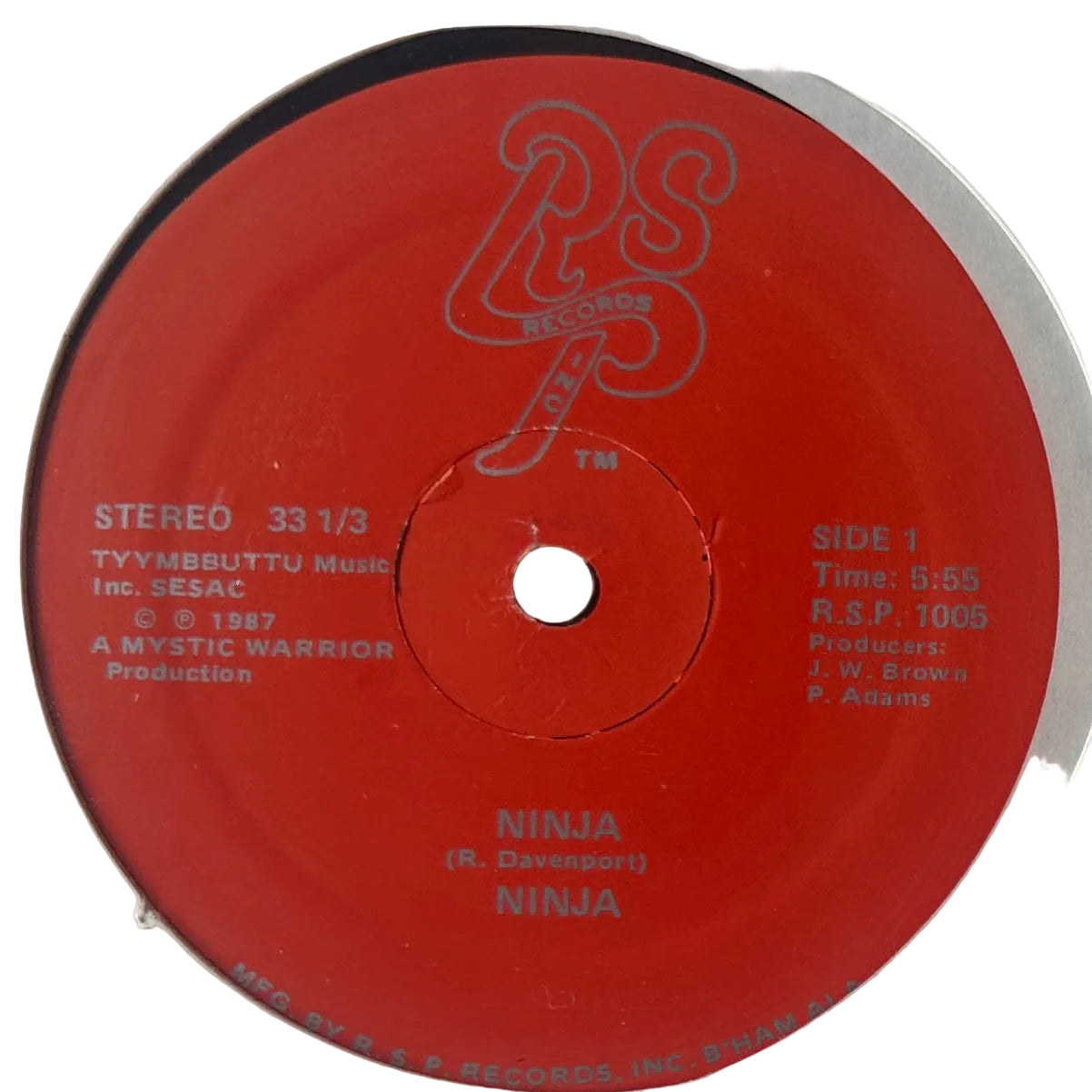 Ninja  ‎– Ninja 12" Electro Rap / Hip Hop 1987