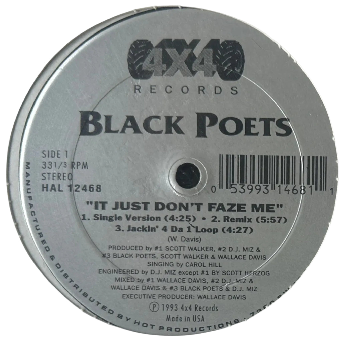 Black Poets – It Just Don't Faze Me / Da Hand That Rob's The Craddle 12" Hip Hop / Random Rap 1993