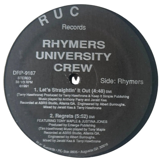 Rhymers University Crew ‎– Rhymers University Crew 12" New Jack Swing / R&B 1991