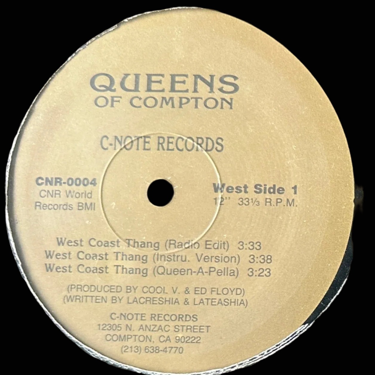 Queens Of Compton – West Coast Thang 12" Hip Hop / Rap 1990