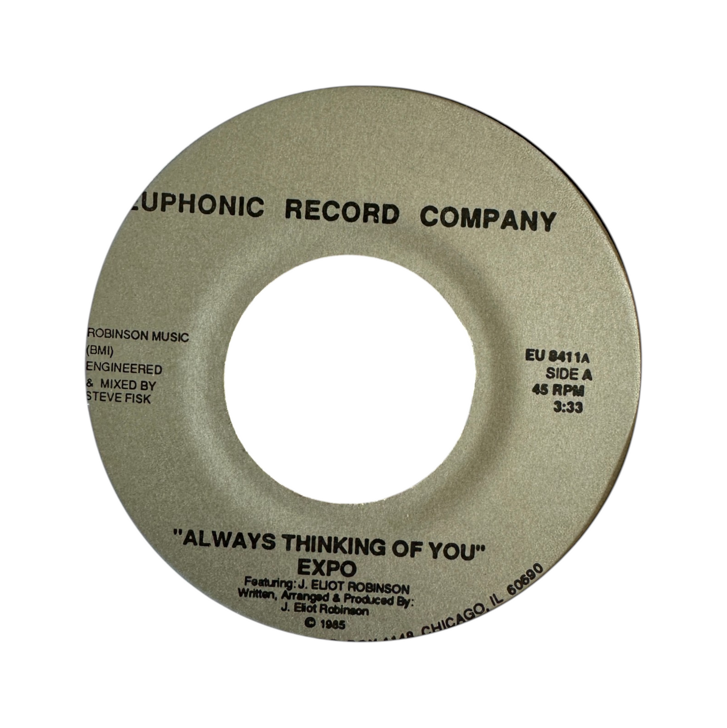 Expo Feat. J. Eliot Robinson ‎– Always Thinking Of You 7" Soul Funk 1985