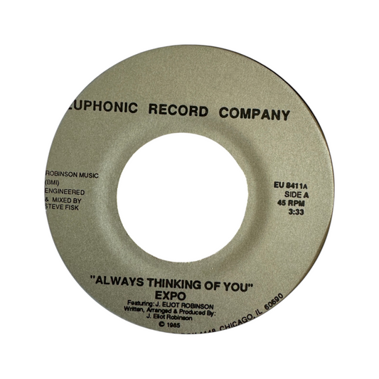 Expo Feat. J. Eliot Robinson ‎– Always Thinking Of You 7" Soul Funk 1985