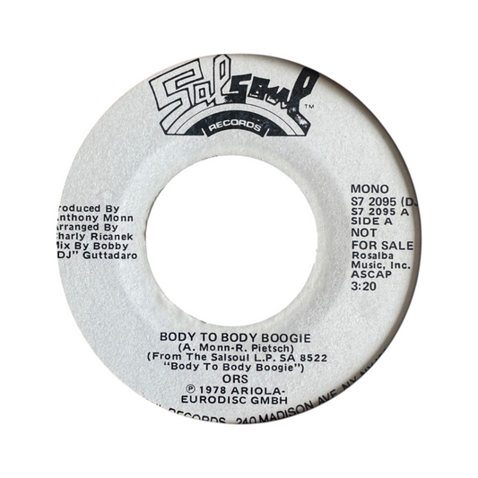 ORS ‎– Body To Body Boogie 7" Cosmic Disco / Funk 1978 Salsoul