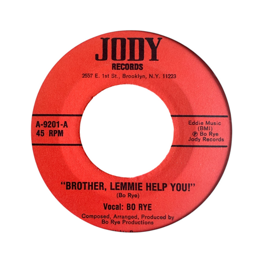 Bo Rye ‎– Brother, Lemmie Help You! 7" Modern Soul Lo-Fi Jazz 80's