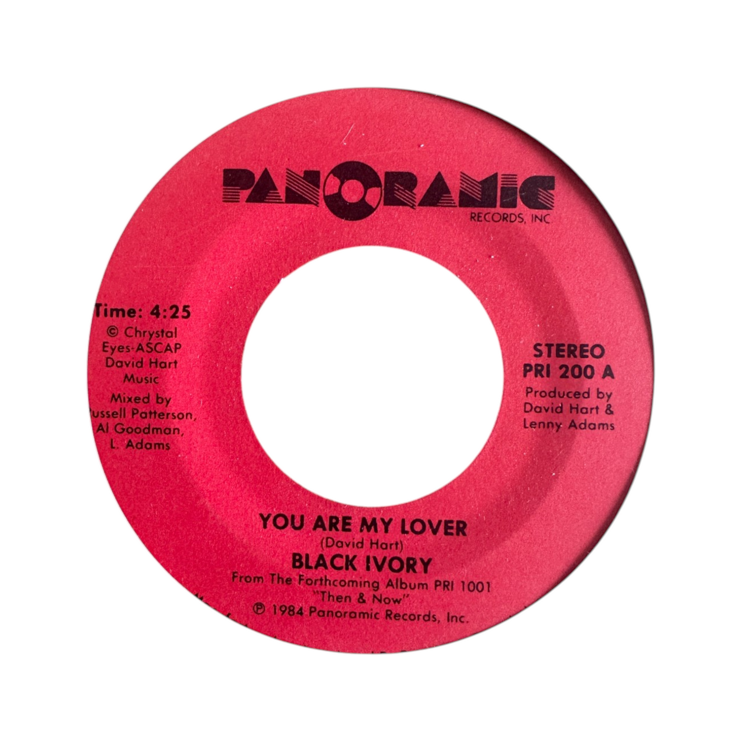 Black Ivory – You Are My Lover 7" Soul Funk 1984 Panoramic