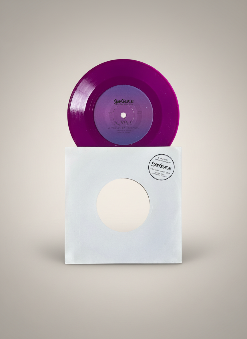 A Vision of Panorama ‎– Purple - 7" Colored Vinyl Vaporwave / Synthwave / Electro Funk Star Creature
