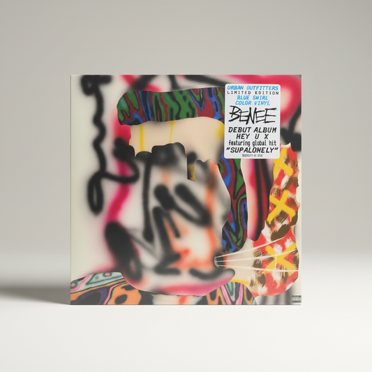Benee - Hey U X  LP Limited Edition, Clear w/ Blue Marble Blue Swirl UO