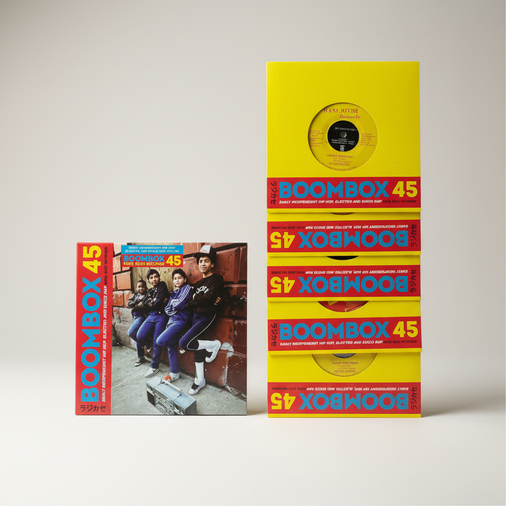 Various ‎– Boombox 45 (Early Independent Hip Hop, Electro And Disco Rap 1979-82)  5 × Vinyl, 7" Stereo Box Set, Record Store Day, Compilation, Limited Edition