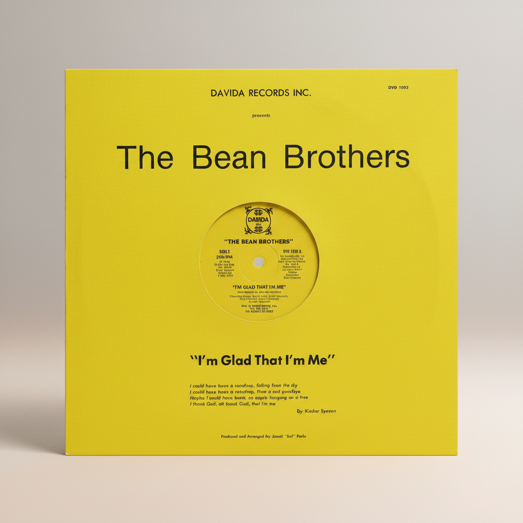 The Bean Brothers ‎– I'm Glad That I'm Me / Feel The Groove - 12" Soul Funk 1981 Davida