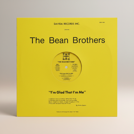 The Bean Brothers ‎– I'm Glad That I'm Me / Feel The Groove - 12" Soul Funk 1981 Davida