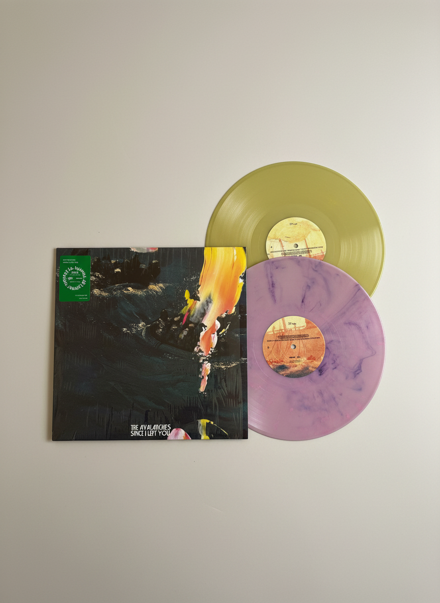 The Avalanches – Since I Left You - 2XLP Limited Reissue Turntable Lab Yellow Marble Pink Marble 2022