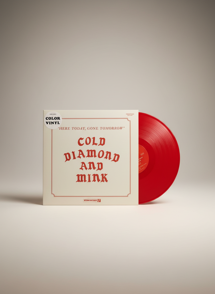 Cold Diamond & Mink ‎– Here Today, Gone Tomorrow Vinyl, LP, Album, Limited Edition, Red Timmion 2019