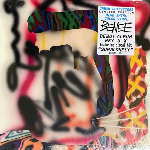 Benee - Hey U X  LP Limited Edition, Clear w/ Blue Marble Blue Swirl UO