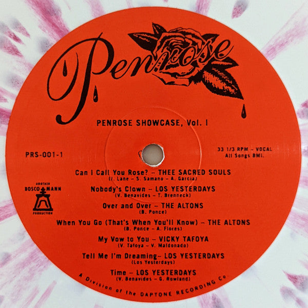 Various ‎– Penrose Showcase: Vol. 1 LP Soul / Funk / Sweet Soul Colored Vinyl White Rose Splatter