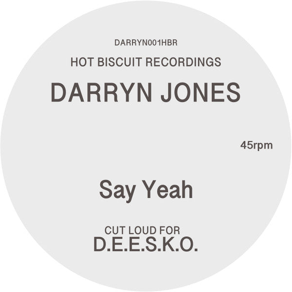 Darryn Jones - Say Yeah 12" Disco / Funk
