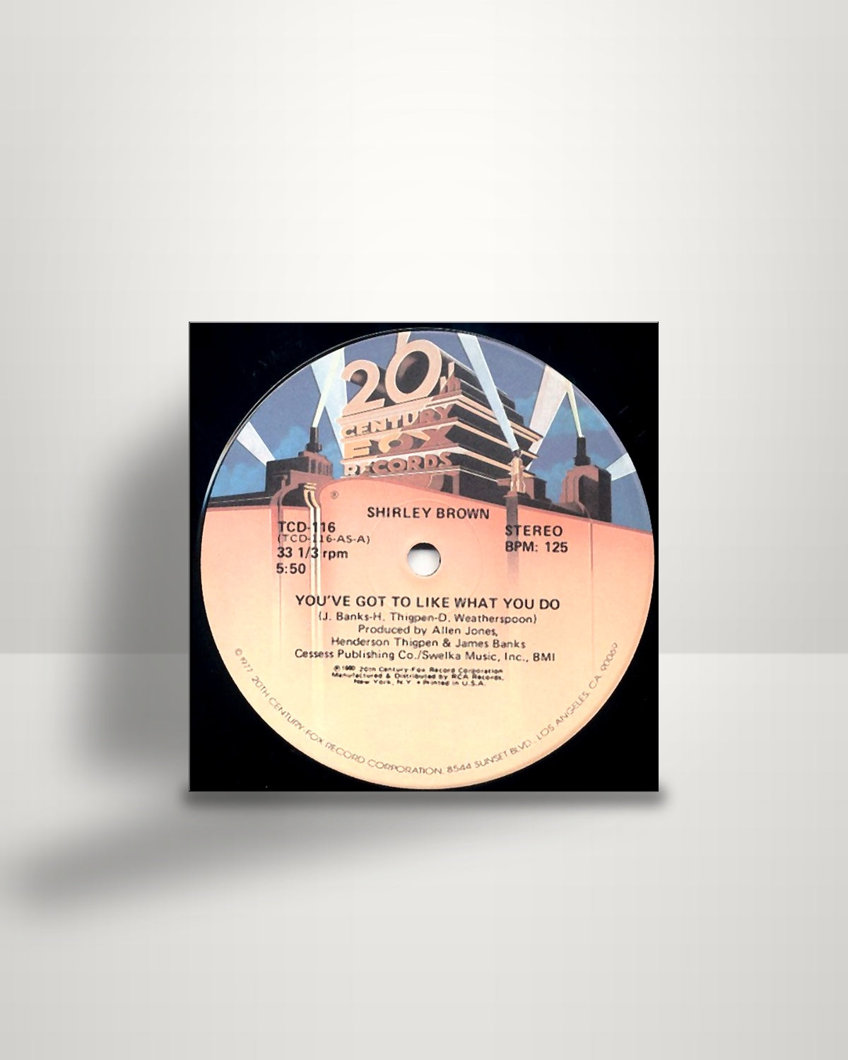 Shirley Brown – You've Got To Like What You Do / Same Time, Same Place - 12" - 20th Century Fox Records US 1980