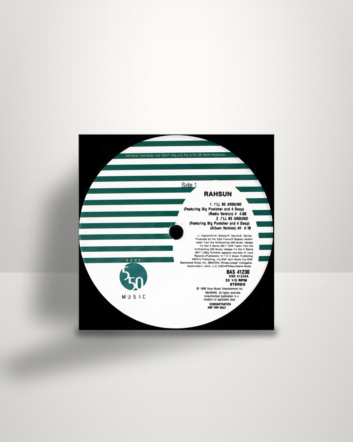 Rahsun – I'll Be Around - 12" - 550 Music US 1998