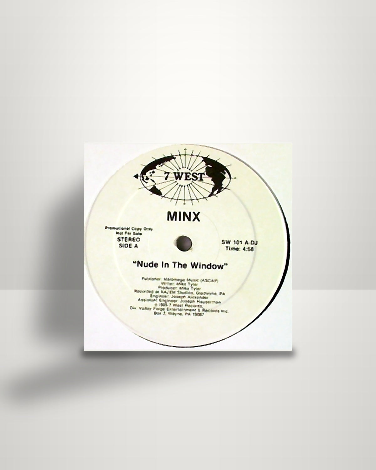 Minx – Nude In The Window - 12" - 7 West Records US 1985