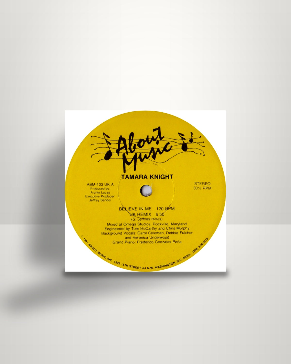 Tamara Knight – Believe In Me - 12" - About Music US 1991
