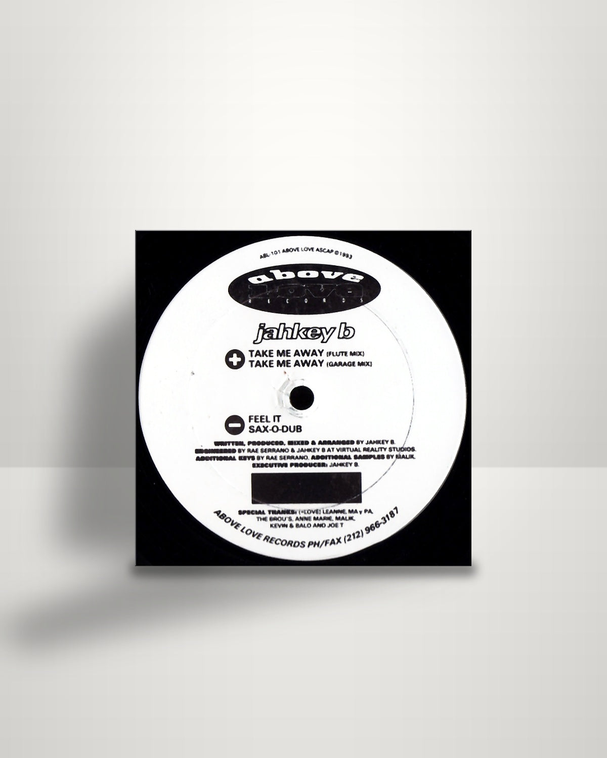 Jahkey B – Take Me Away - 12" - Above Love Records US 1993