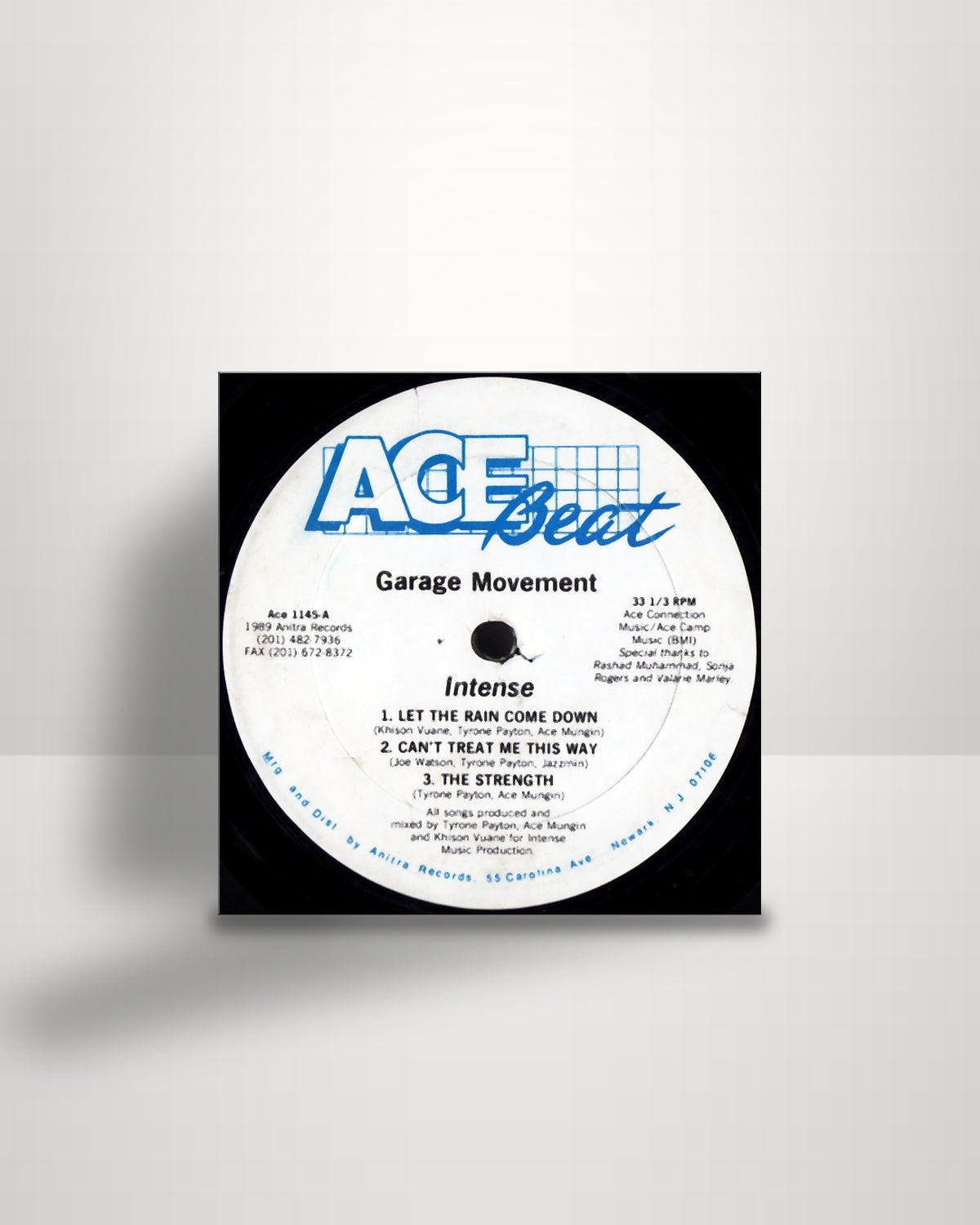 Intense – Garage Movement EP - 12" - Ace Beat Records US 1989