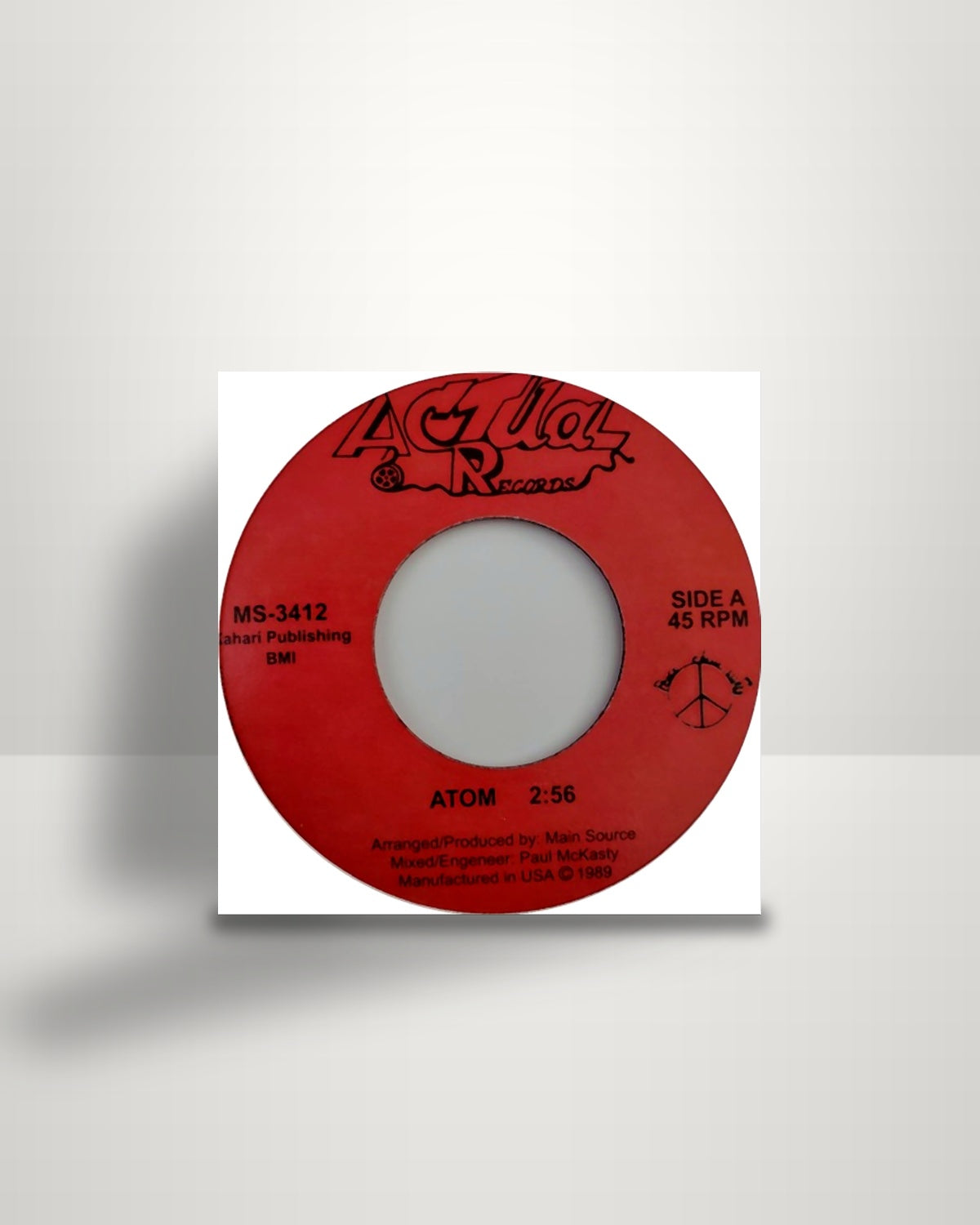 Main Source – Atom - 7" - Actual Records CA 2019