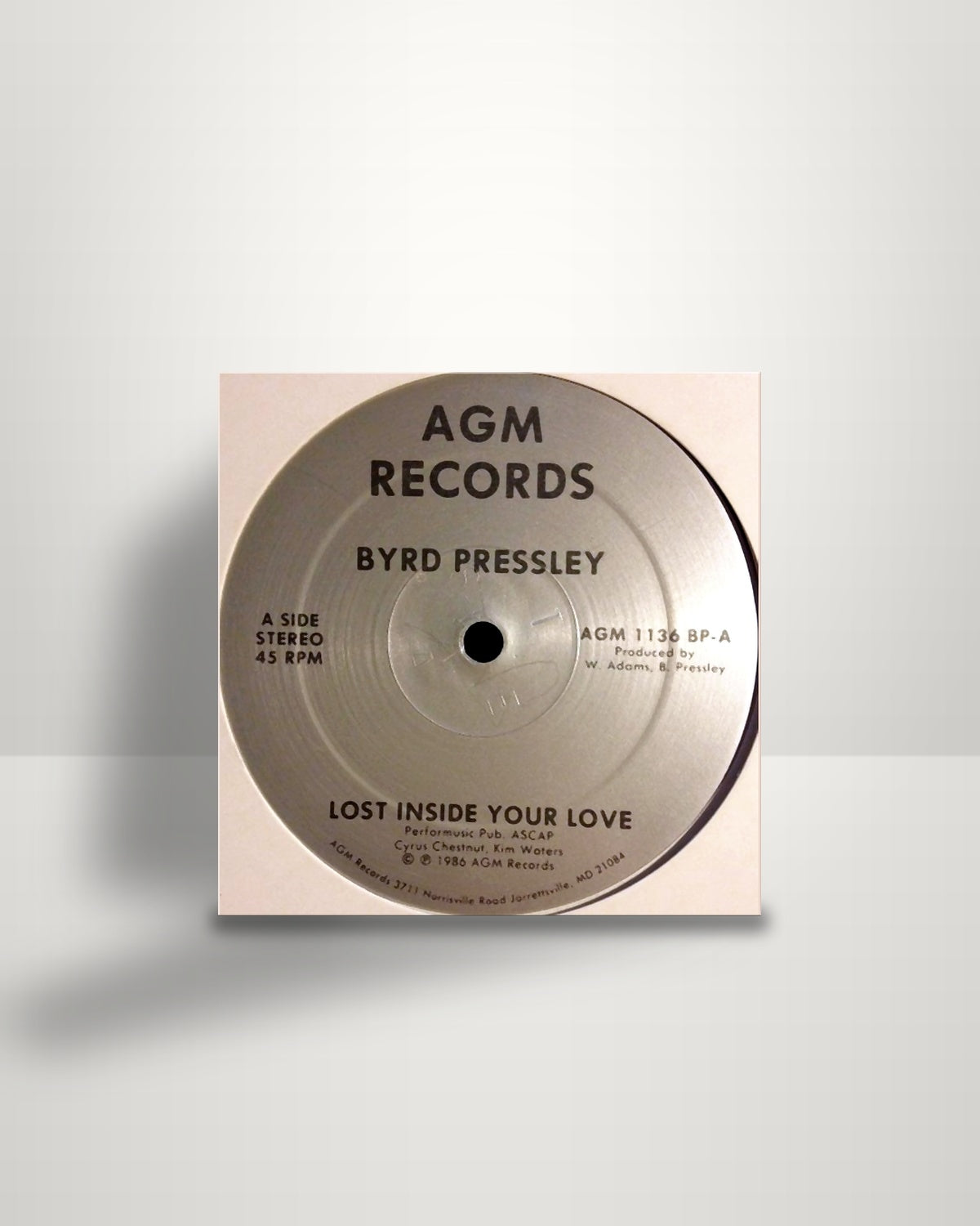 Byrd Pressley – Lost Inside Your Love - 12" - AGM Records US 1986