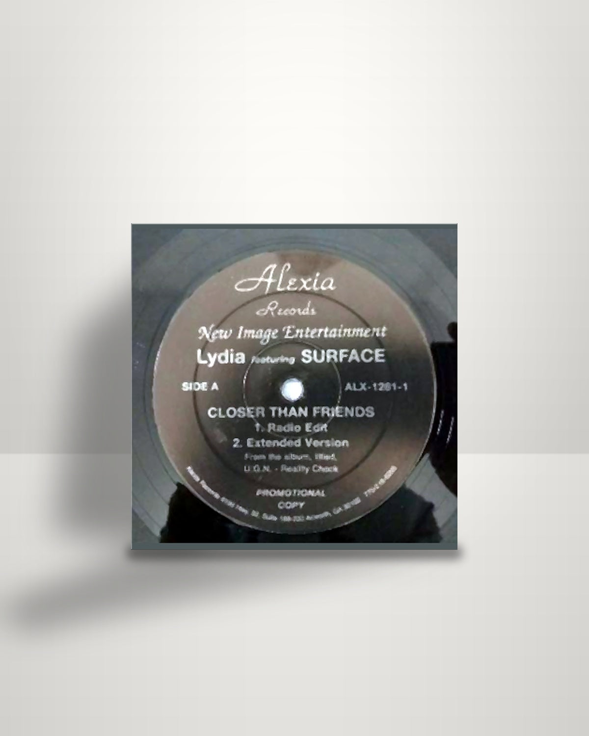 Ms. Lydia Featuring Surface – Closer Than Friends - 12" - Alexia Records US 1997
