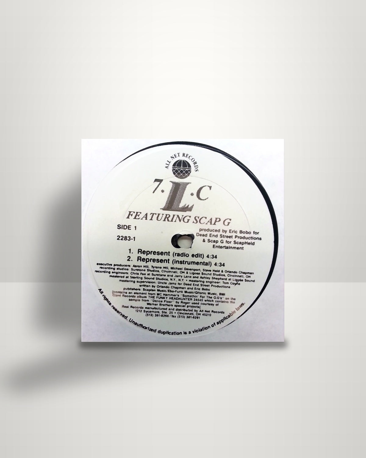 7.L.C Feat. Scap G – Represent - 12" - All Net Records US