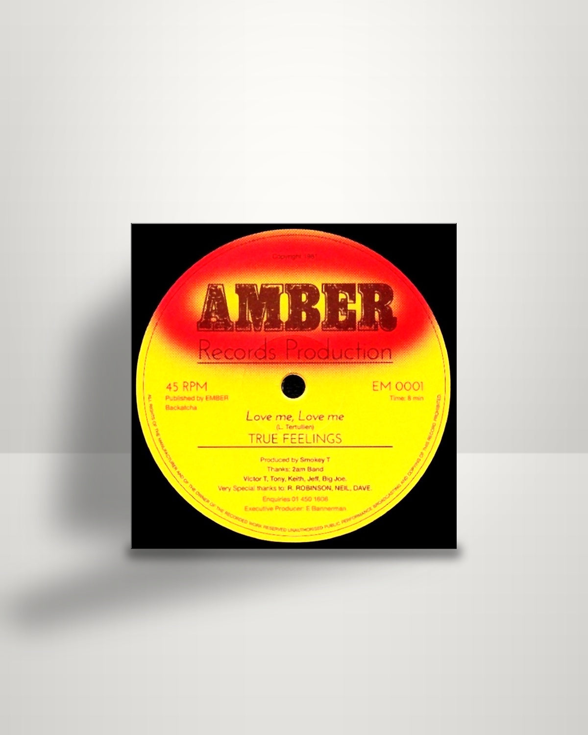 True Feelings – Love Me, Love Me - 12" - Amber Records Production UK 2018