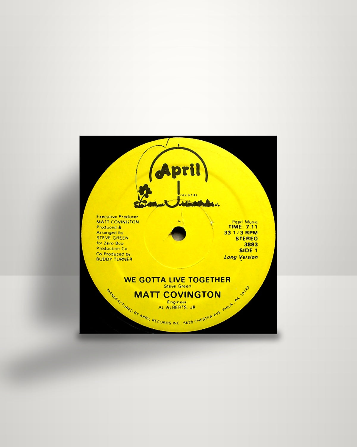 Matt Covington – We Gotta Live Together - 12" - April Records US
