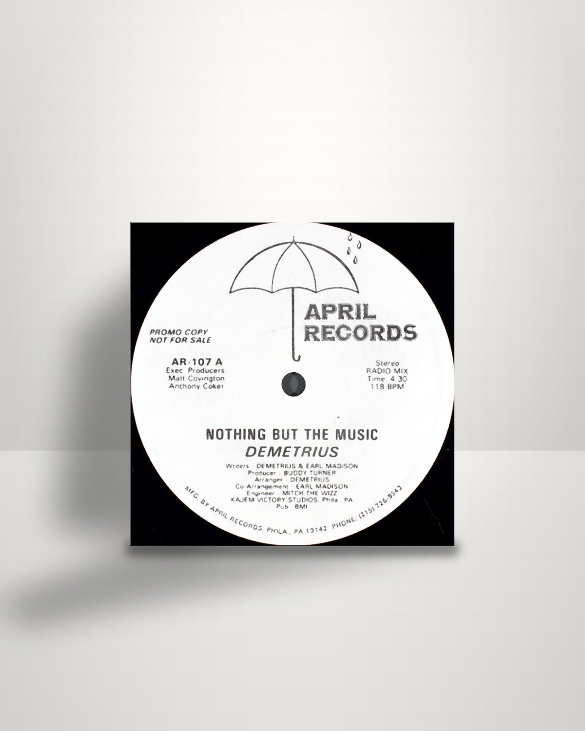 Demetrius McNeill – Nothing But The Music - 12" - April Records US