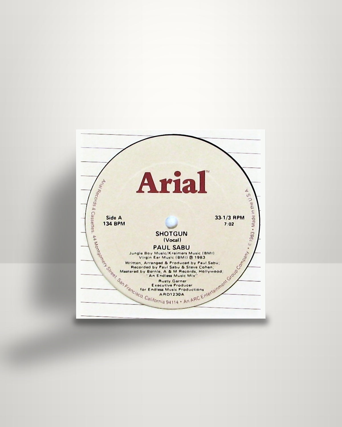 Paul Sabu – Shotgun - 12" - Arial US 1983