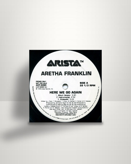 Aretha Franklin – Here We Go Again - 12" - Arista US 1998